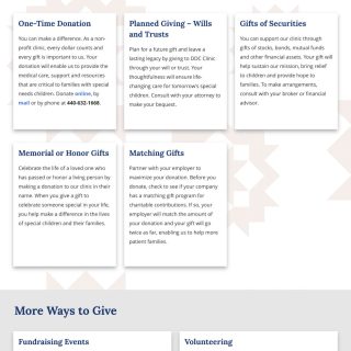 Type of Giving page - full